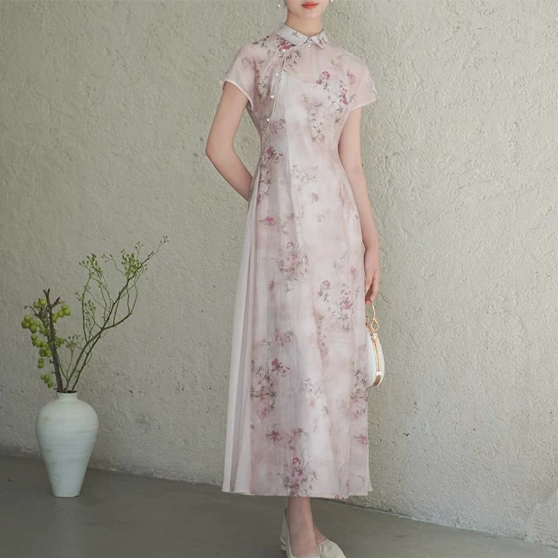 Цин Шужай 2025 новый летний новый китайский стиль с улучшенным китайским принтом в стиле