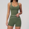 7028 vest + 7028 shorts—smoke green