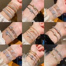 法式弹力镶钻手镯轻奢高级感手环气质个性时尚百搭手饰设计感小众