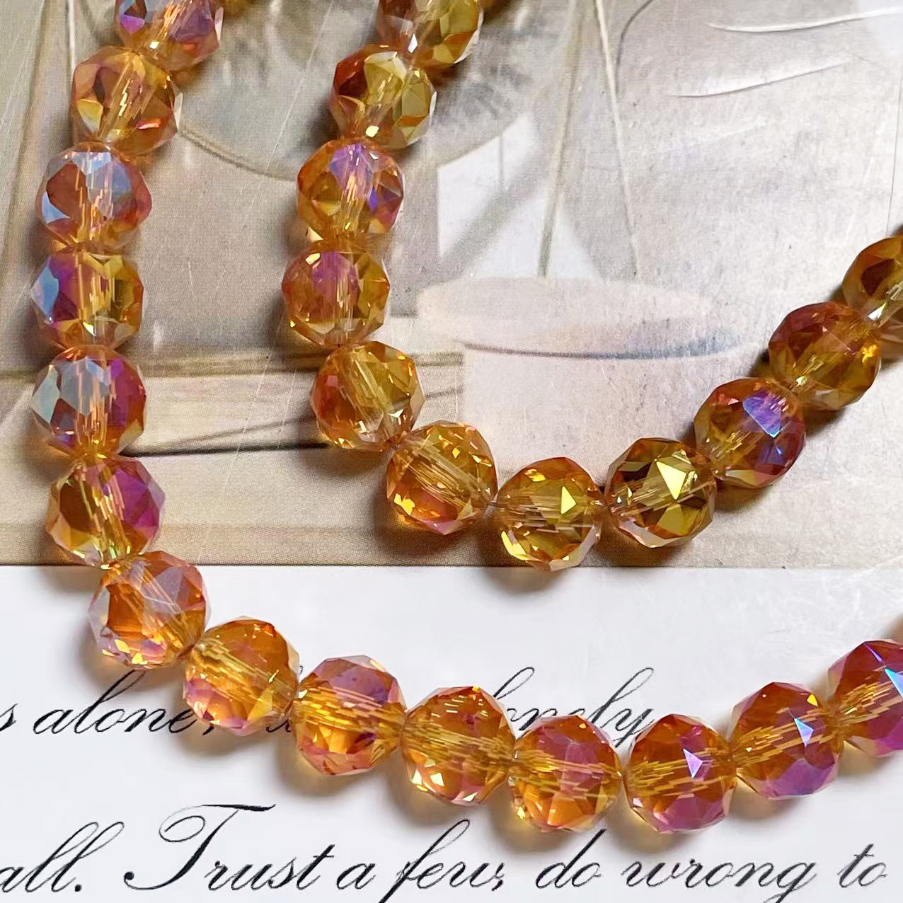 Bola de flores de 8mm Jingjing K9 cuentas sueltas de cristal 64 superficies cortadas con cuentas Accesorios de joyería hechos a mano de bricolaje Pulsera Collar lote suelto image 13