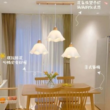 中式简约网红吧台灯创意饭厅书房灯酒店民宿咖啡店餐厅花朵小吊灯