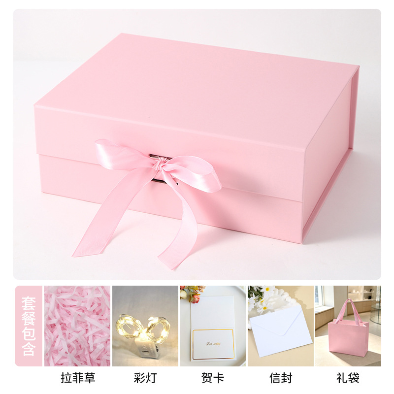 Caja plegable de una pieza, caja de regalo con solapa de absorción magnética, caja de regalo de acompañamiento de mariposas, caja vacía de regalo transfronteriza, caja de regalo se puede fijar image 23