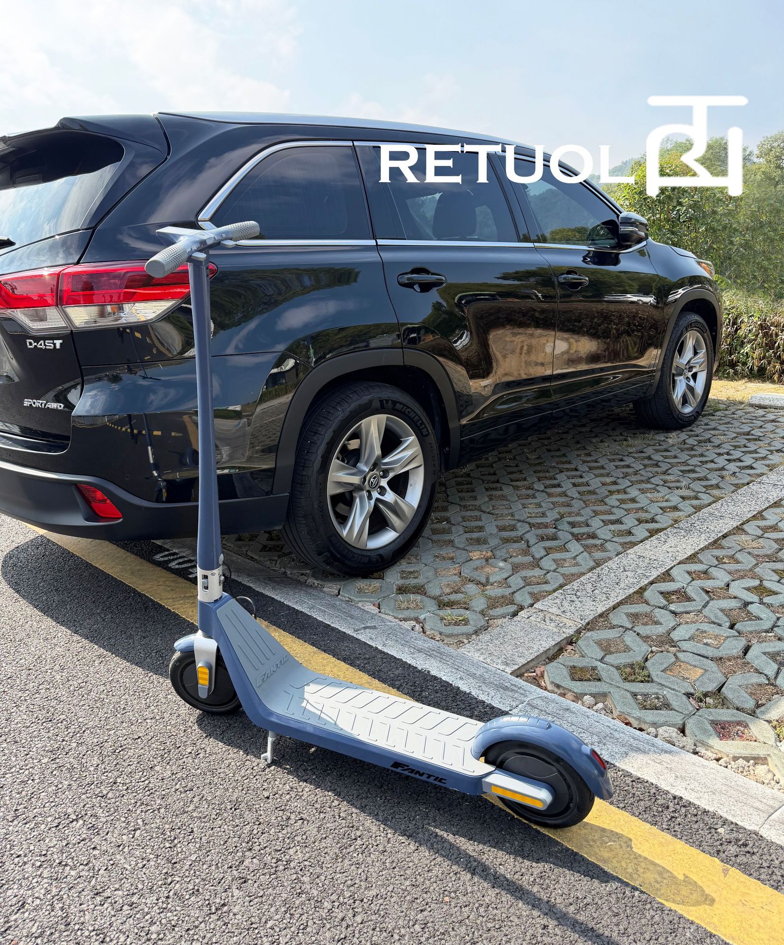 Retuol Tk2 Magnesium Alloy 8.5inch One-Touch Folding Portable Dual-Drive Electric Scooter Dropshipping