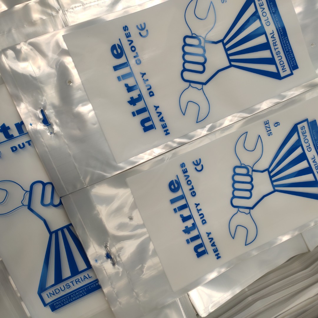 nitrile白色拳头扳手30CM丁腈橡胶手套劳保防护用品洗碗清洁手套