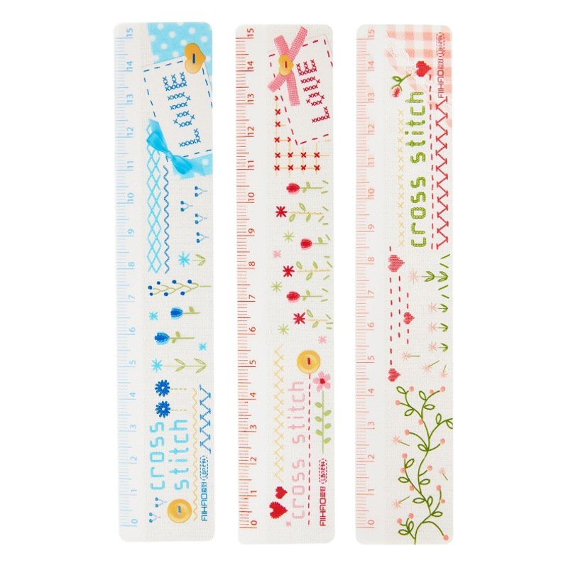 Regla plegable de amor regla colorida regla plegable Linda regla de estudiante figura geométrica dibujo pintura regla de plástico al por mayor