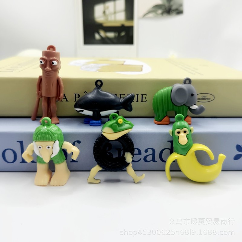 国境を越えた人気の三海経シリーズのソフトプラスチックキーホルダー、バッグ、衣類ペンダント、ブラインドボックス人形、卸売パロディーキャラクター|undefined