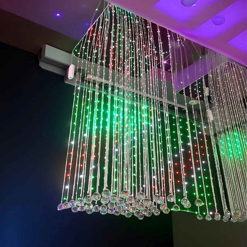 智能3D矩阵光立方吊灯炫彩创意摆件灯