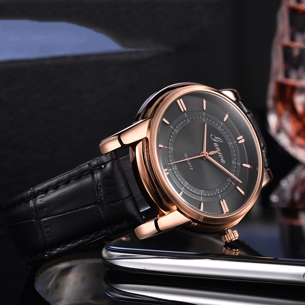 Spot Watch Men's High-End Concentric Belt Decoration Men's Watch Wholesale Quartz Replica Simple Men's Watch