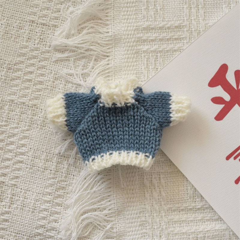 Venta caliente perro cabeza 14cm muñeco de peluche suéter colección de accesorios de ropa rabu ropa spot al por mayor