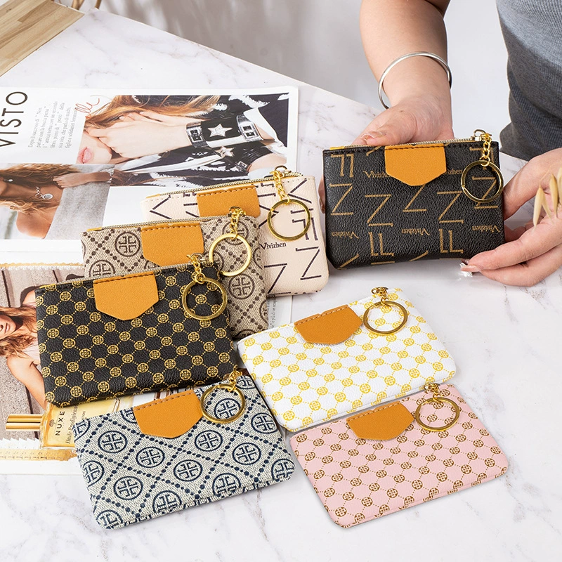 2024 новый мини-женский кошелек для коротких ключей для хранения коротких застежек-молний небольшой мешок для монет Прямые продажи фабрики