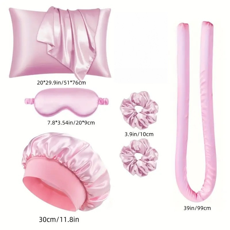 Comercio exterior transfronterizo seda seda imitación de ojos anillo de cabello combinación de almohada acepta la impresión digital suave piel