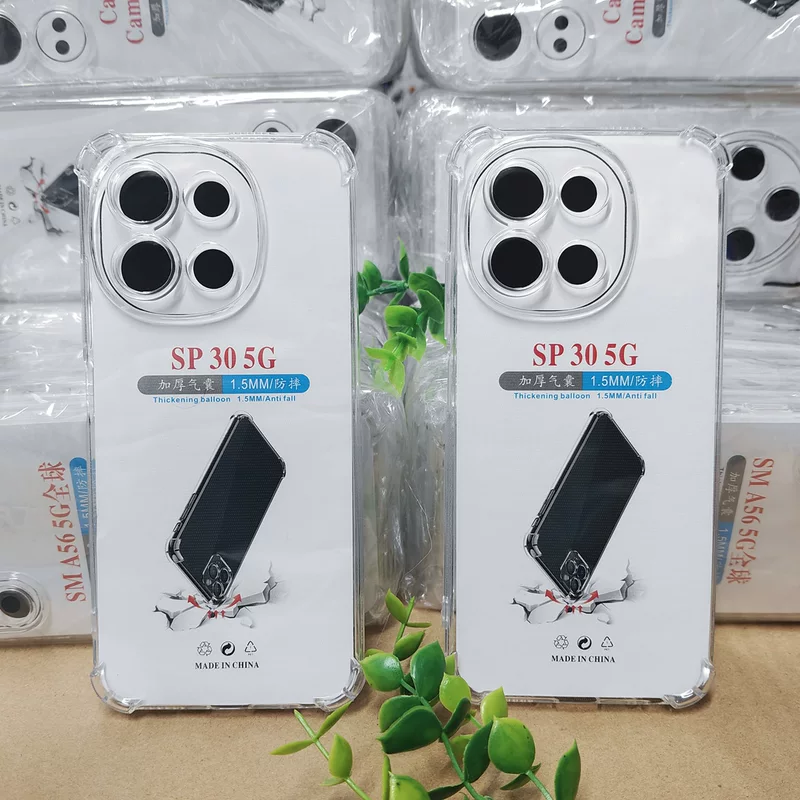 Совместимо с TECNO Spark30 4G прозрачный TPU мягкий корпус тонкие отверстия квадрилатеральный воздушный меш против падения, прозрачный TPU защитный чехол для мобильного