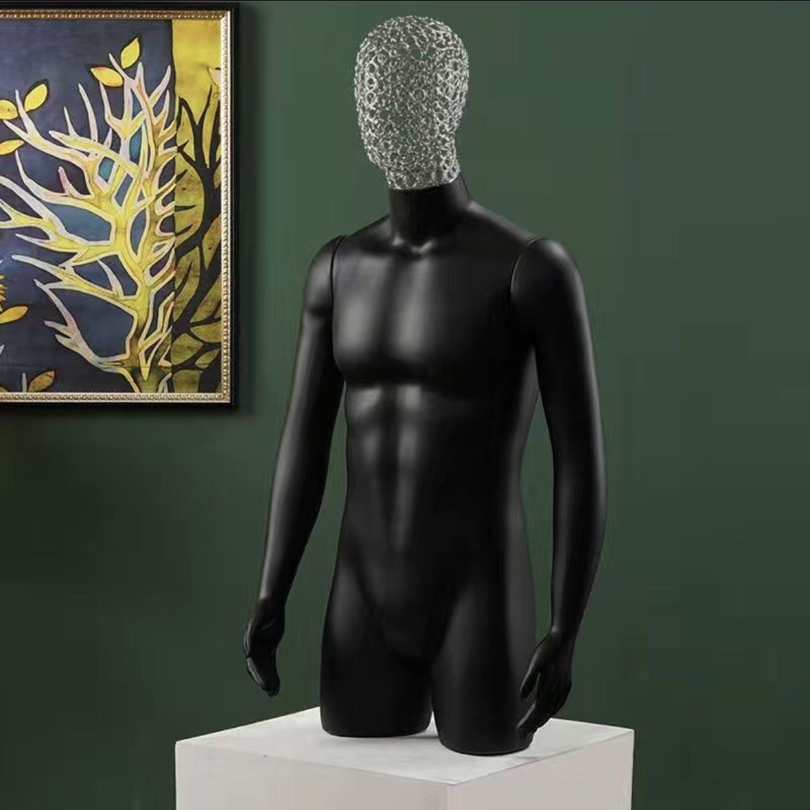 Modelo humano de busto modelo de ropa de cuerpo humano maniquí de busto simulación de ropa de cuerpo humano modelo de televisión masculino props image 12