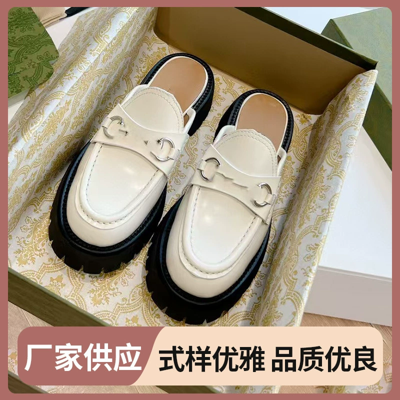 2023 Ранняя осень новая серебряная пряжка цепи толстая подошва Lefu обувь женская сосновая обувь кожаная обувь в британском стиле