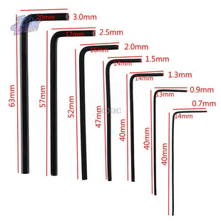 New 0.7Mm-3Mm 7Pcs 0.7/0.9/1.3/1.5/2/2.5/3mm Hexagon Allen