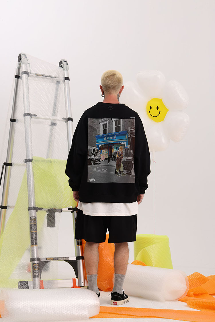Men's Clothing round neck pullover sweater heavyweight high street original designer brand Japanese couple style _voghion.com