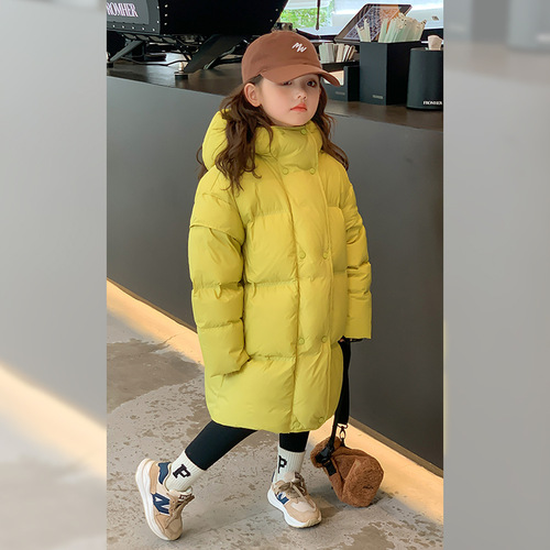 Girls Dupont three-proof down jacket  winter new style children's all-match disposable 90 white duck down top jacket trendy