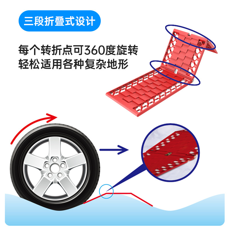 Shunwei tablero de alivio de rueda de coche tablero antideslizante nieve arena piso de barro neumático plegable antideslizante tablero suministros de seguridad