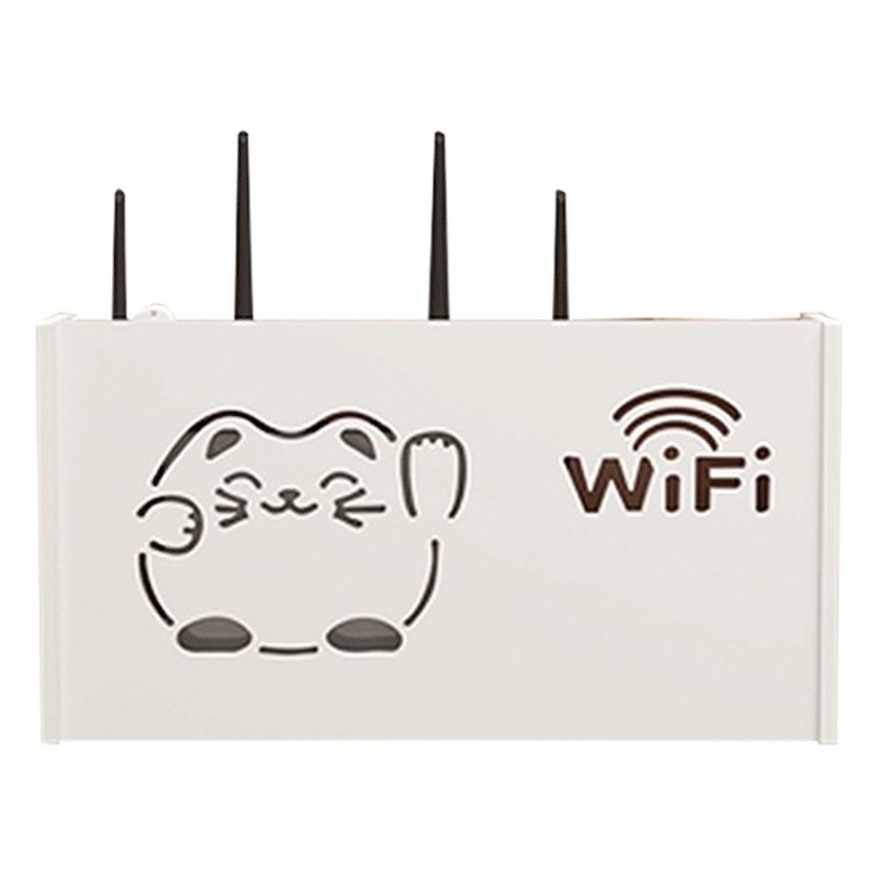 Punch-free router storage box wall-mounted TV set-top box storage rack home living room wifi blocking bracket