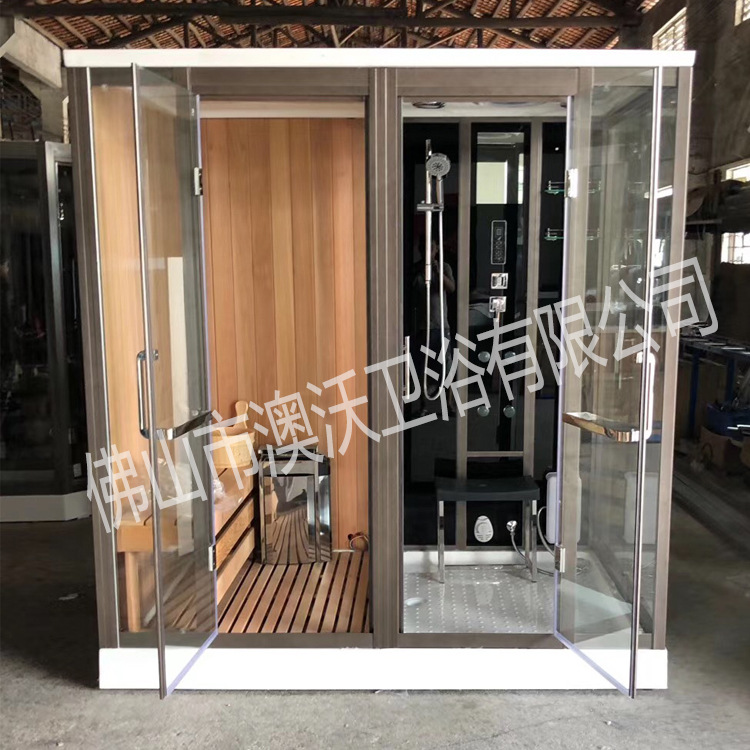 Foshan fábrica de vapor seco y húmedo sala de ducha integrada de vapor multifuncional de aleación de aluminio acrílico seco y húmedo sauna de vapor