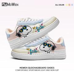 陌聞聯名史努比動漫周邊板鞋學生小白鞋2022春季新款運動鞋學院風