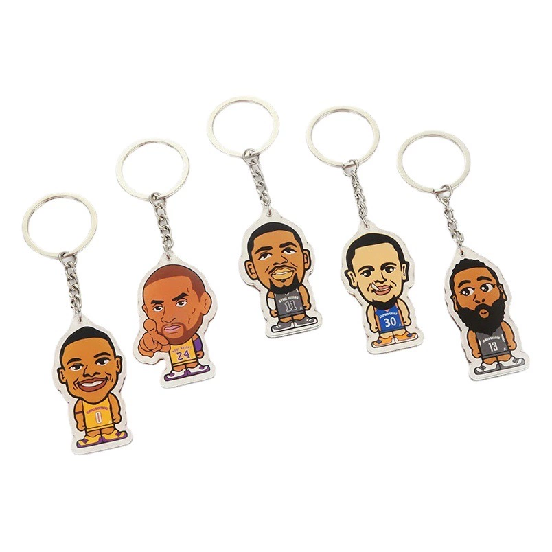 Новый брелок звезда баскетбола мужской Коби Оуэн Харден Джеймс акриловый мультфильм сумка кулон оптом