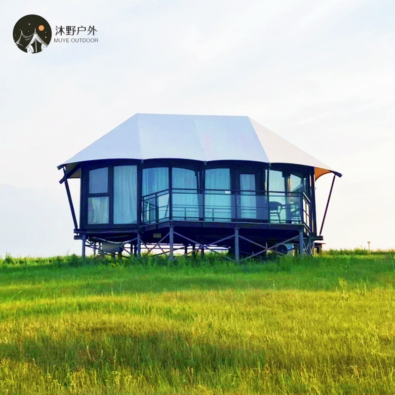 Muye red camping lujoso chalet gran alojamiento al aire libre hotel campamento tienda de campaña de lujo de alta gama hotel tienda de campaña