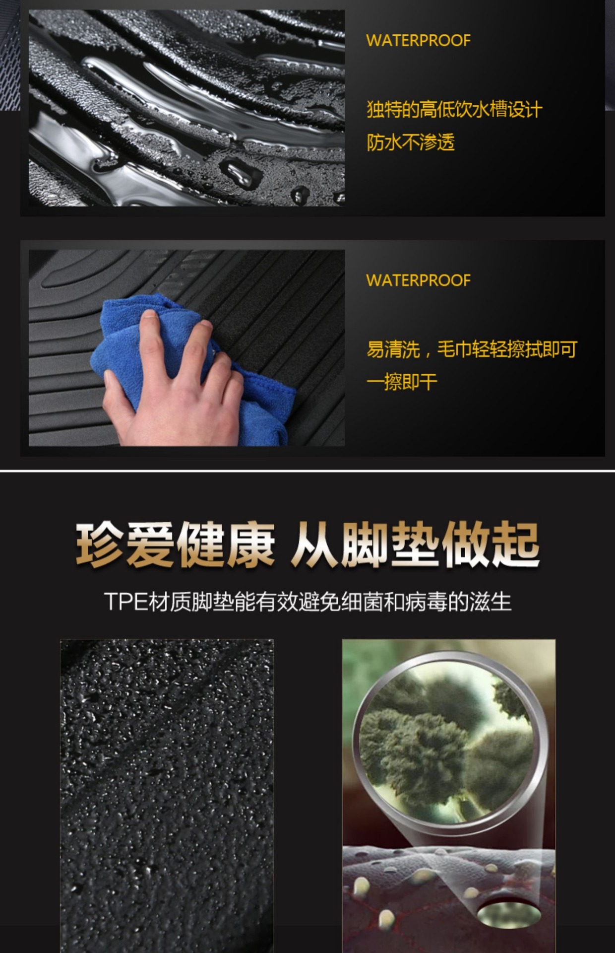 Specialized Changan Lumin Nuo Corn 20-26 Models Eco-Friendly, Odor-Free, Non-Slip, Wear-Resistant, Waterproof Tpe Car Floor Mats
