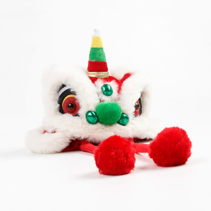 Año Nuevo León sombrero chihuazi mascotas suministros fábrica ropa de León año tradicional estilo chino francés cubo linterna Festival León danza sombrero