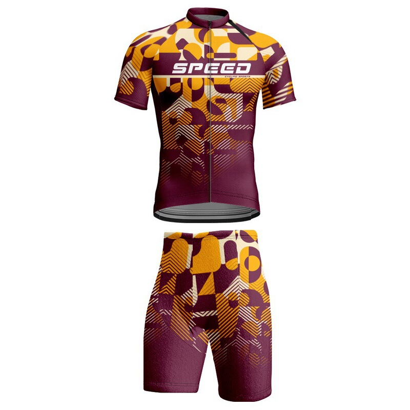 Gradient New Cross-border Cross-border Amazon New Fashion 3D Digital Printing Riding Short-sleeved T-shirt Shorts