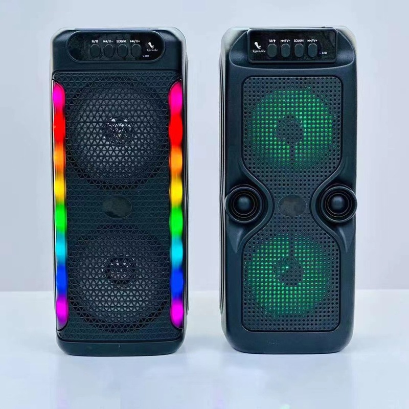 双4寸手提蓝牙音箱话筒K歌户外家用便携式广场舞大功率低音炮音响|undefined
