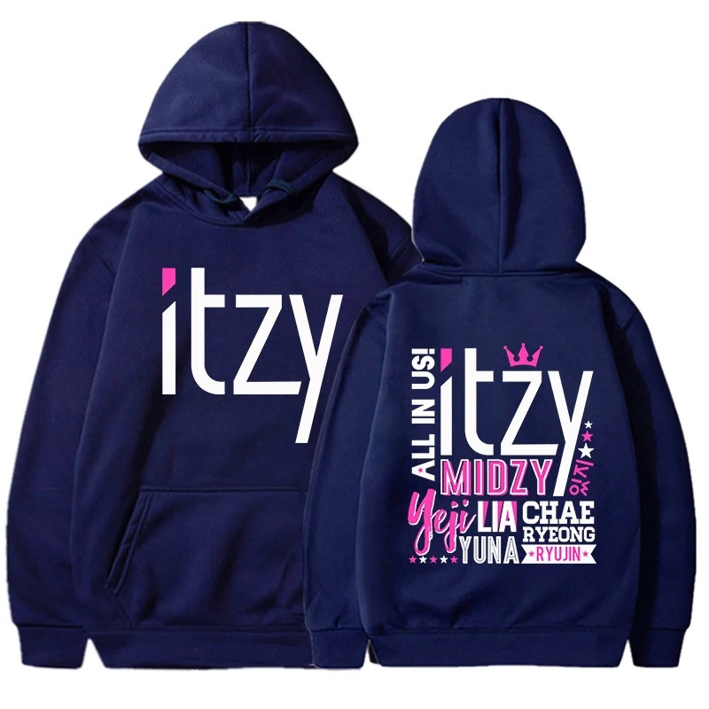 New Fashion Kpop Men Women Hoodies ITZY Printed Sweatshirt A