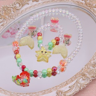 Children's Jewelry Necklace suit Mermaid Princess Necklace Little Girl Necklace Jewelry Children's Princess Dress Accessories