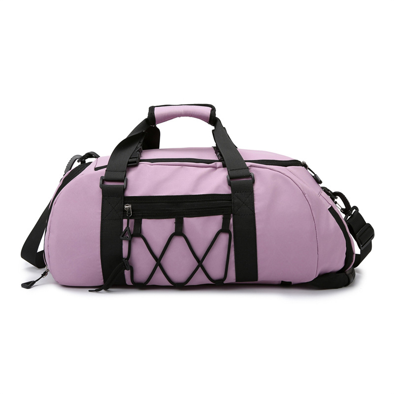 Bolso de fitness deportivo de ocio de moda Bolso bandolera de viaje corto de gran capacidad Separación de seco y húmedo Bolso de equipaje de doble respaldo de tres fines