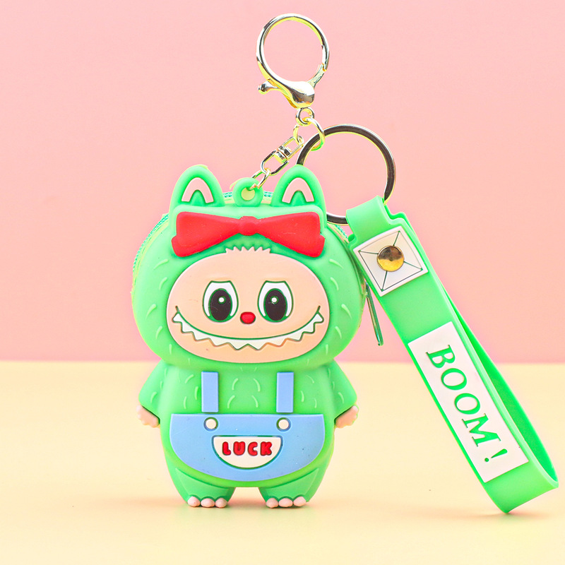 新しいラブブキーホルダーミニ財布漫画シリコン製小型財布イヤホンバッグ収納バッグ斜め掛けバッグ|undefined