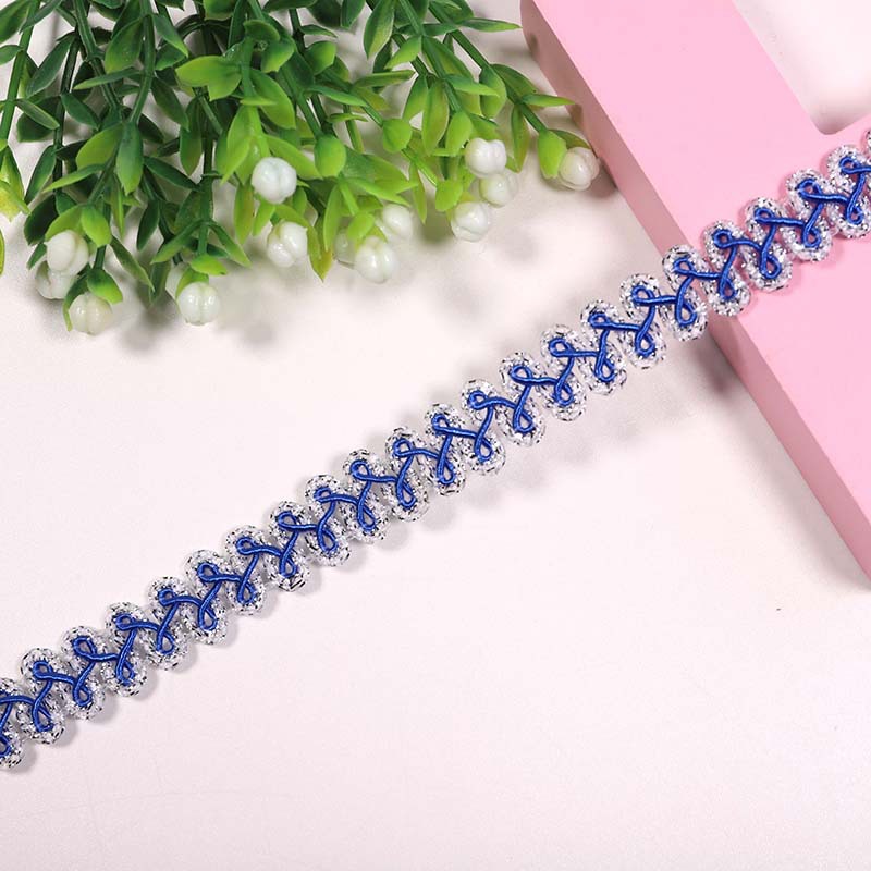 Spot 1.2cm color oro y plata accesorios de encaje accesorios de ropa 32 colores ciempiés borde de espigan encaje