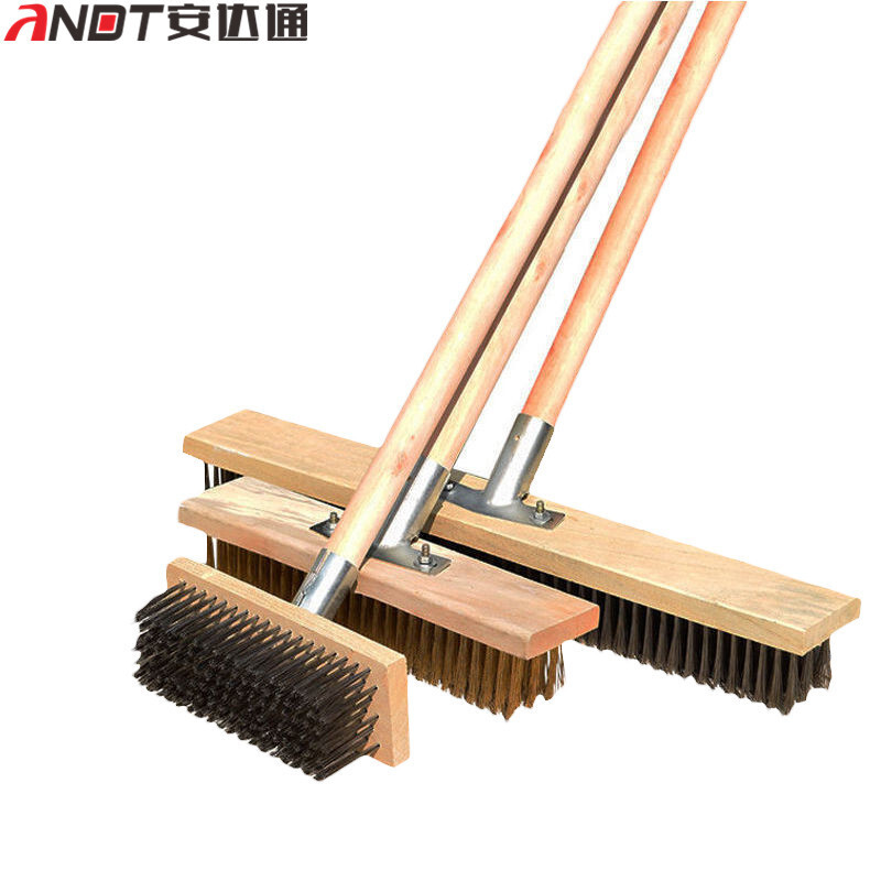 安达通 不锈钢丝刷 长柄钢丝刷地板刷硬毛刷子水池青苔污垢刷 20c