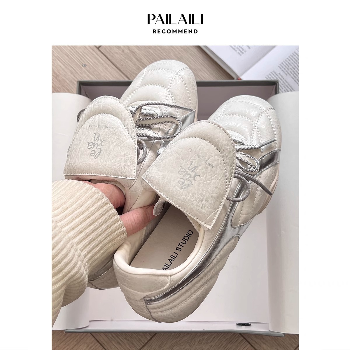 [chao no sur] 2,5 cm de altura zapatos de entrenamiento de primavera nicho cabeza redonda con base plana ligera zapatillas deportivas versátiles para mujeres