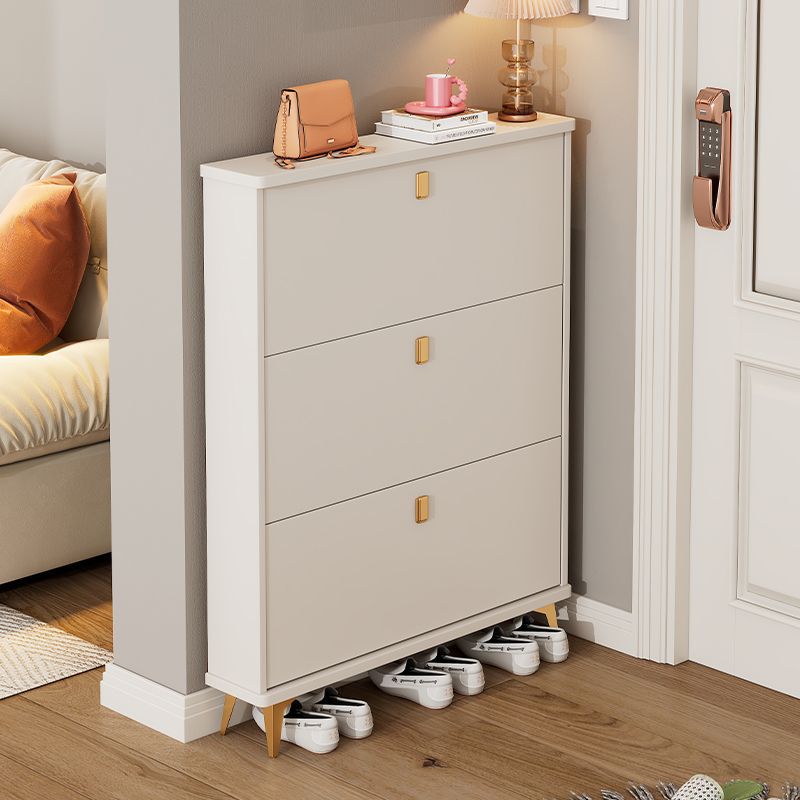 Cream-Style Shoe Cabinet for Home Entrance, Storage Cabinet for Hallway, Integrated Wall-Mounted Shoe Rack for Corridor, Balcony, Foyer, Wholesale