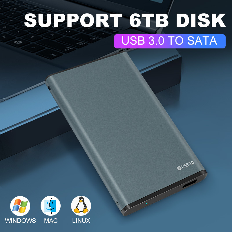 Mobile hard disk box 2.5 inch USB 3.0 SATA serial notebook external metal hard disk box support UASP