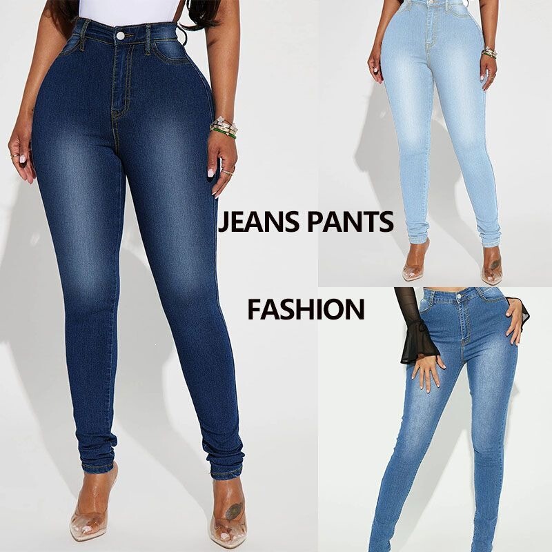 Women High Waist Jeans Pants High-Waisted Stretch Jeans African European and American Style Pants Women's Pants Women High Waist Jeans Pants High-Waisted Stretch Jeans African European and American Style Pants Women's Pants