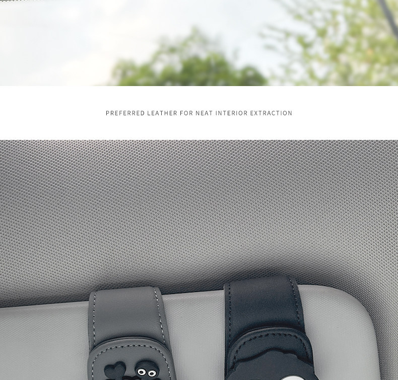 Car glasses holder, high-end car sun visor storage clip, creative multifunctional magnetic sunglasses holder