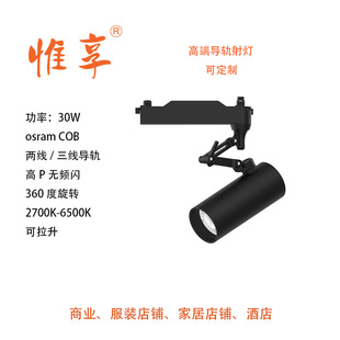 High-end led track lights clothing spotlights furniture shops jewelry shops commercial 30W ultra-fine highlight track lights