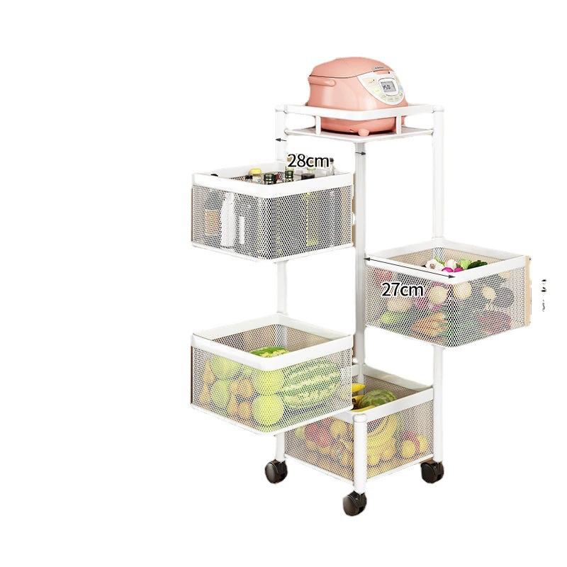 Under the table storage kitchen rotation rack landing multi -layer storage rack toilet multi -functional mobile reservoir