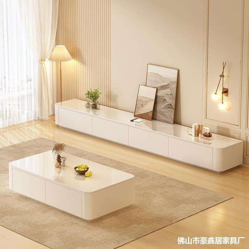 Slate Tv Cabinet Living Room Home Modern Simple Small Apartment Floor-Standing Storage Cabinet Coffee Table Tv Cabinet Combination