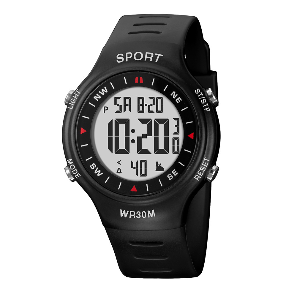 Estudiantes de secundaria y preparatoria cronógrafo deportivo reloj electrónico multifuncional moda alarma luminosa reloj electrónico digital al por mayor
