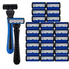 6-Blades Traditional Shave六层刀片男士手动刮毛刀防滑手柄剃须