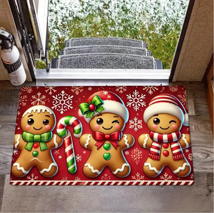 Amazon transfronterizo puerta de entrada alfombra de suelo de lana de cristal de Navidad alfombra de suelo de lana de cristal americana fácil de cuidar alfombra de pies resistente al desgaste image 14