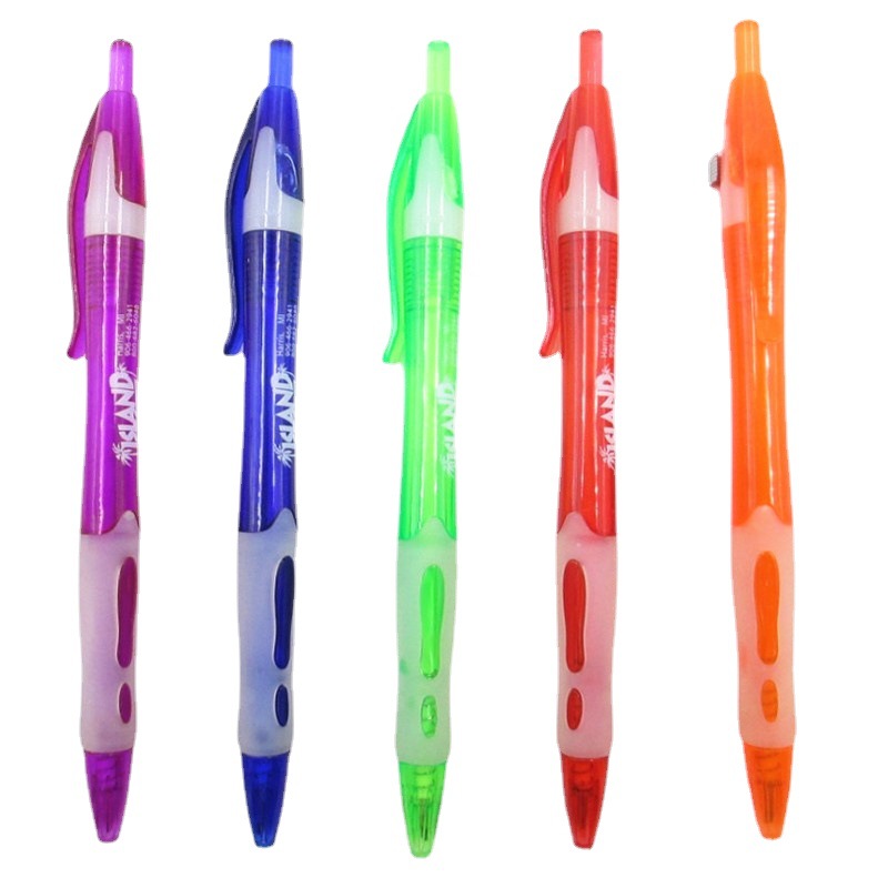 厂家供应 按动塑料圆珠笔 感叹号笔 护套两次成型笔 简易笔