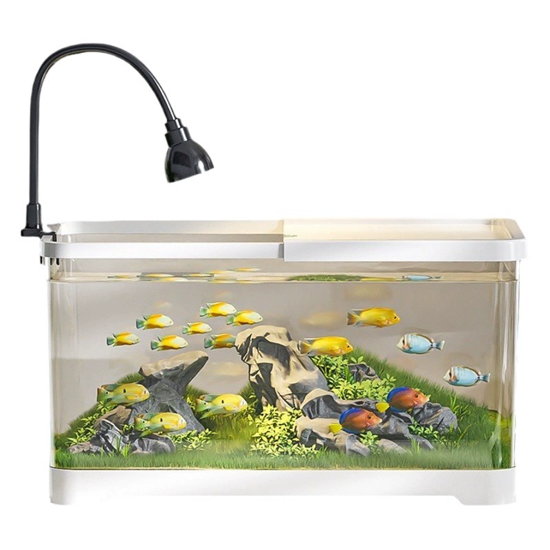Новый Настольный пейзаж экологический аквариум гостиная балкон черепаха шестиугольник динозавр креветки специальный резервуар с крышкой бытовой маленький
